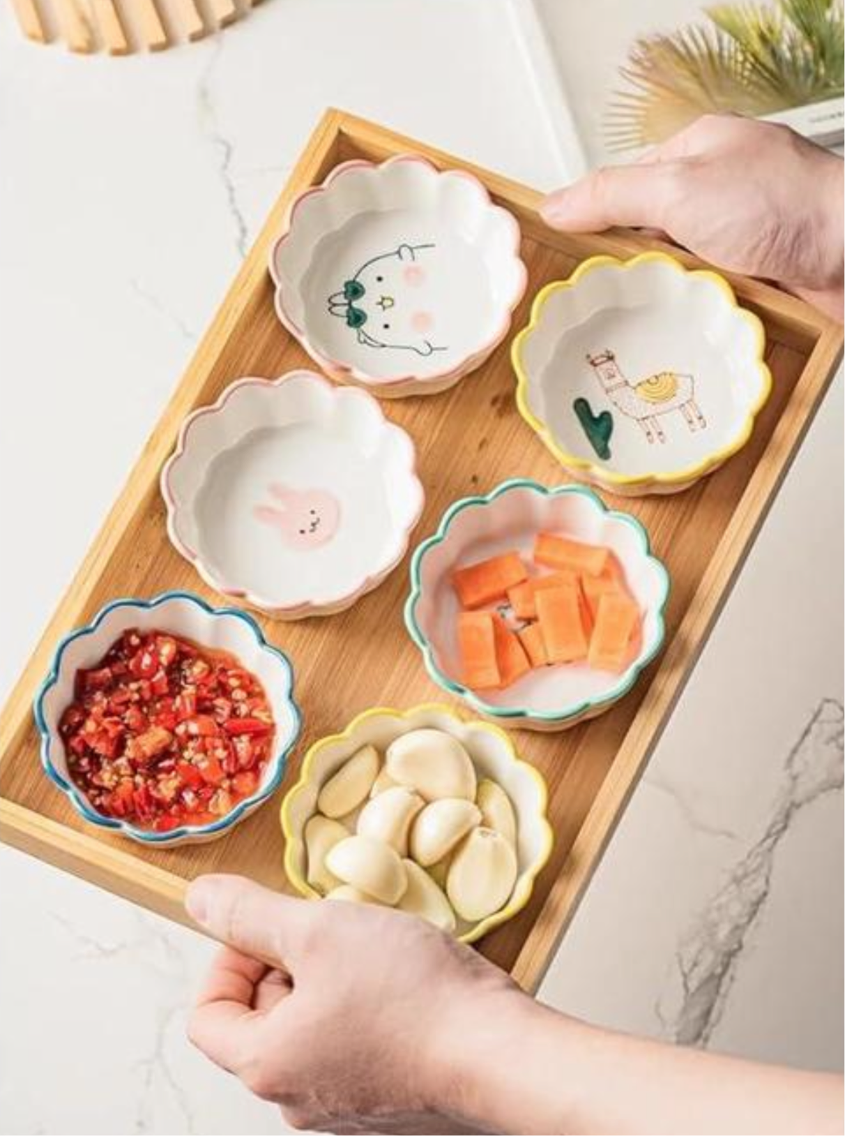 Cute Cartoon Ceramic Snack Bowls