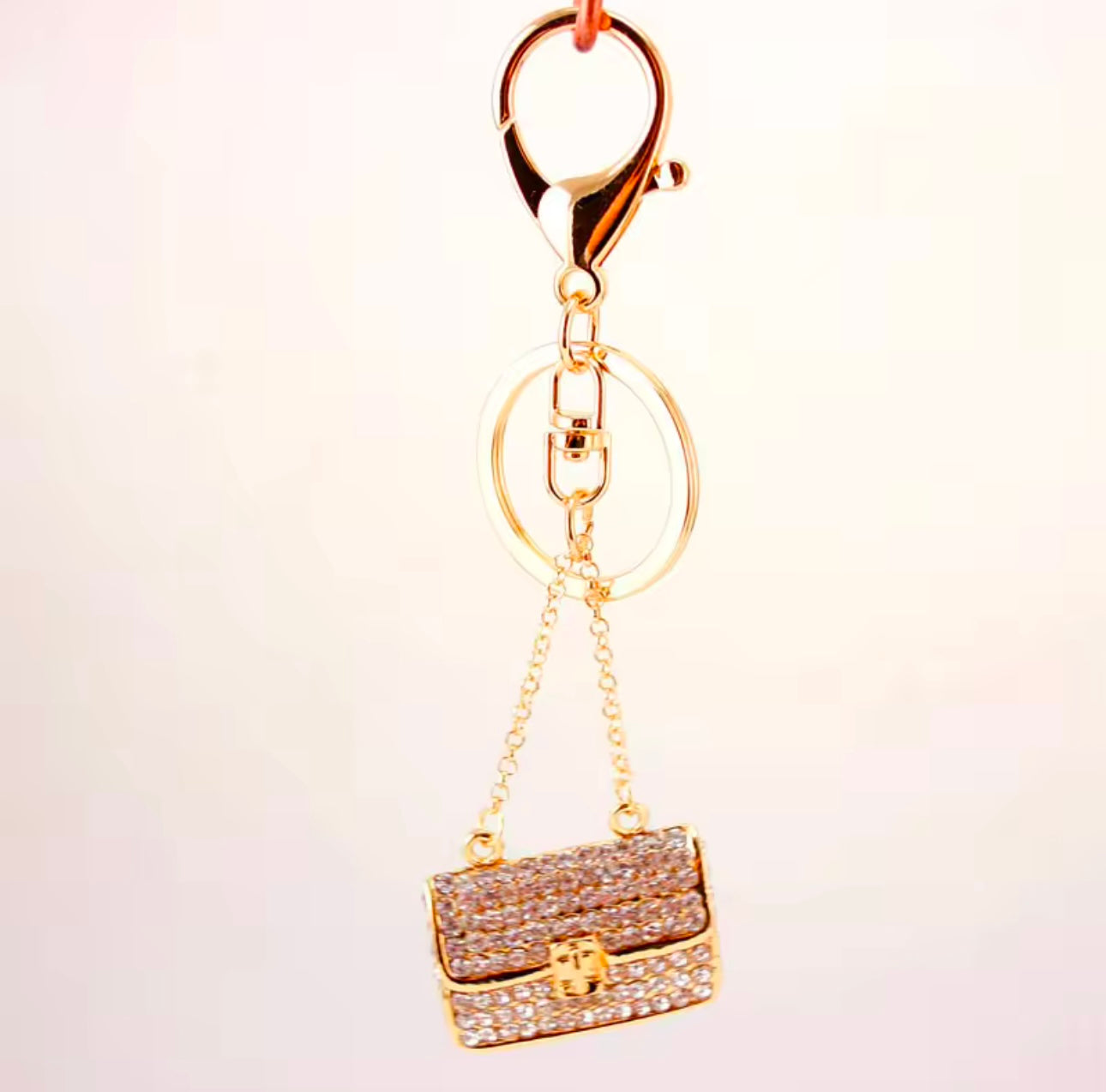 Miniature Luxury Handbag Rhinestones Keychain