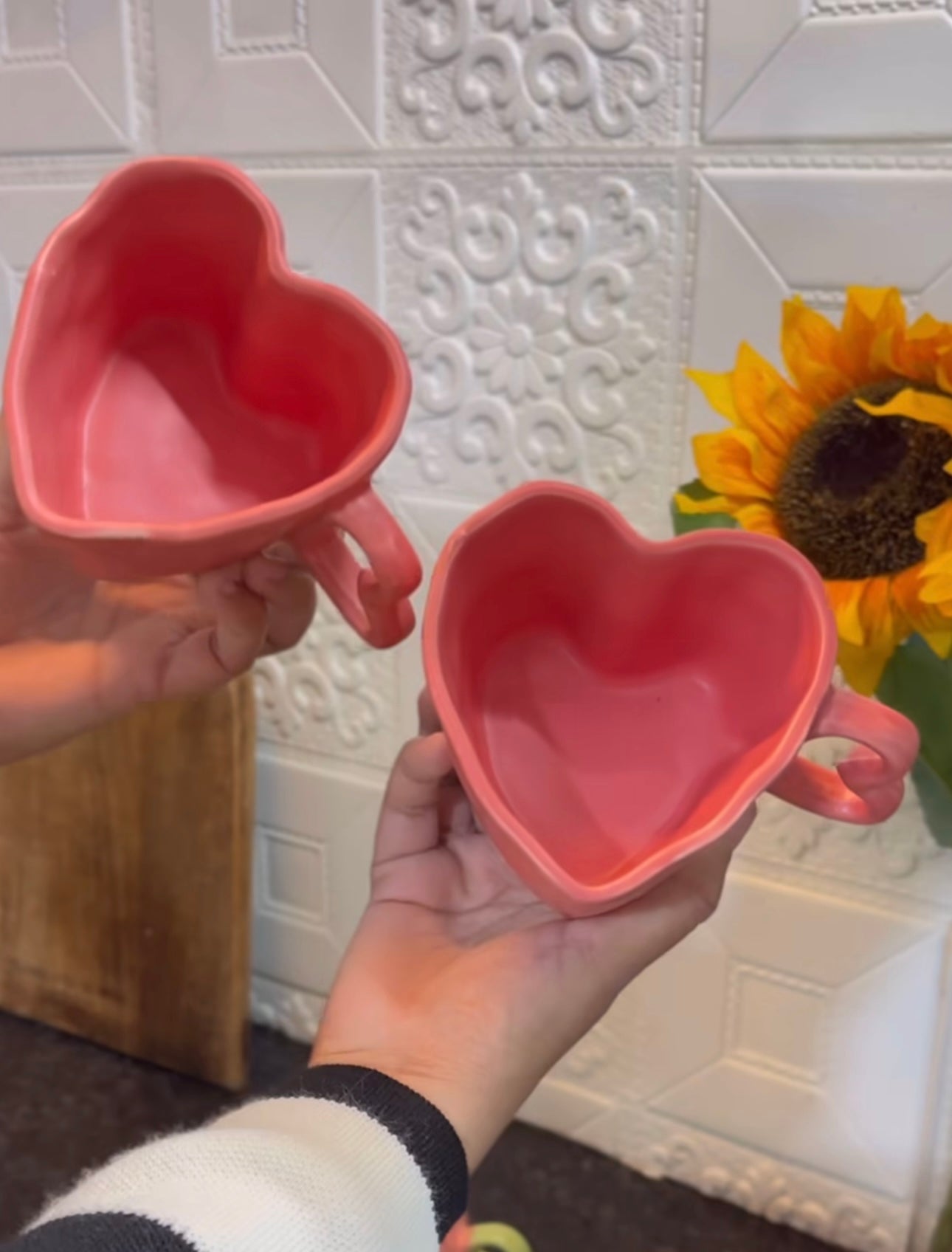 Adorable Heart Shape Cups - Set of 2