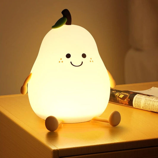 Cute Pear Shape LED Night Light - Rechargeable