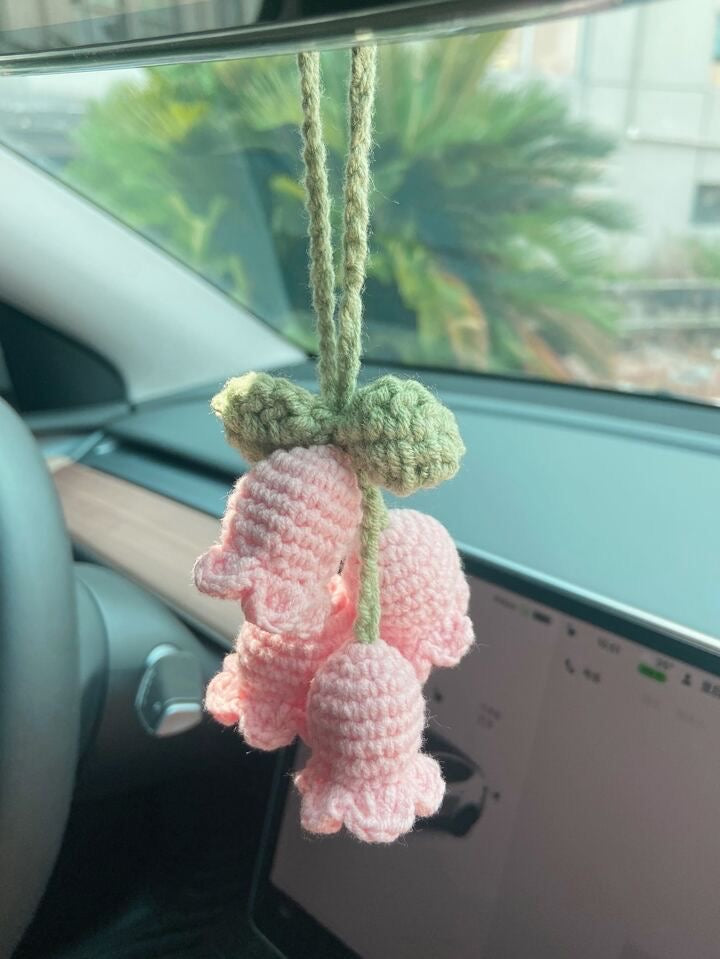 Crochet Bell Flowers Keychain/Car Hanging