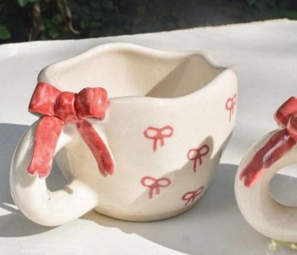 Cute Bow Detail Mug