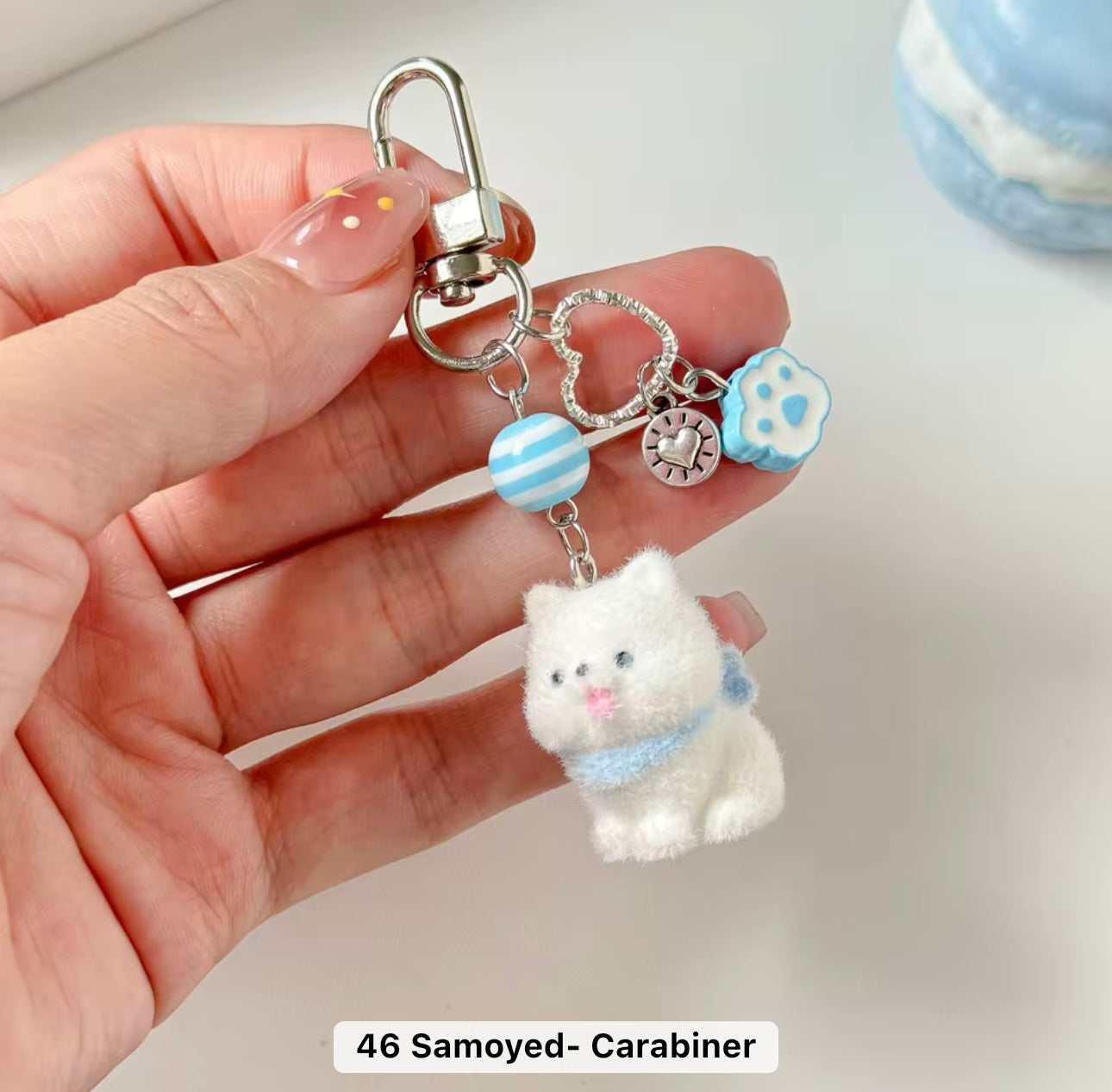 Adorable Soft Cute Plushy Dog Keychain / Stuffed Animal Keychain