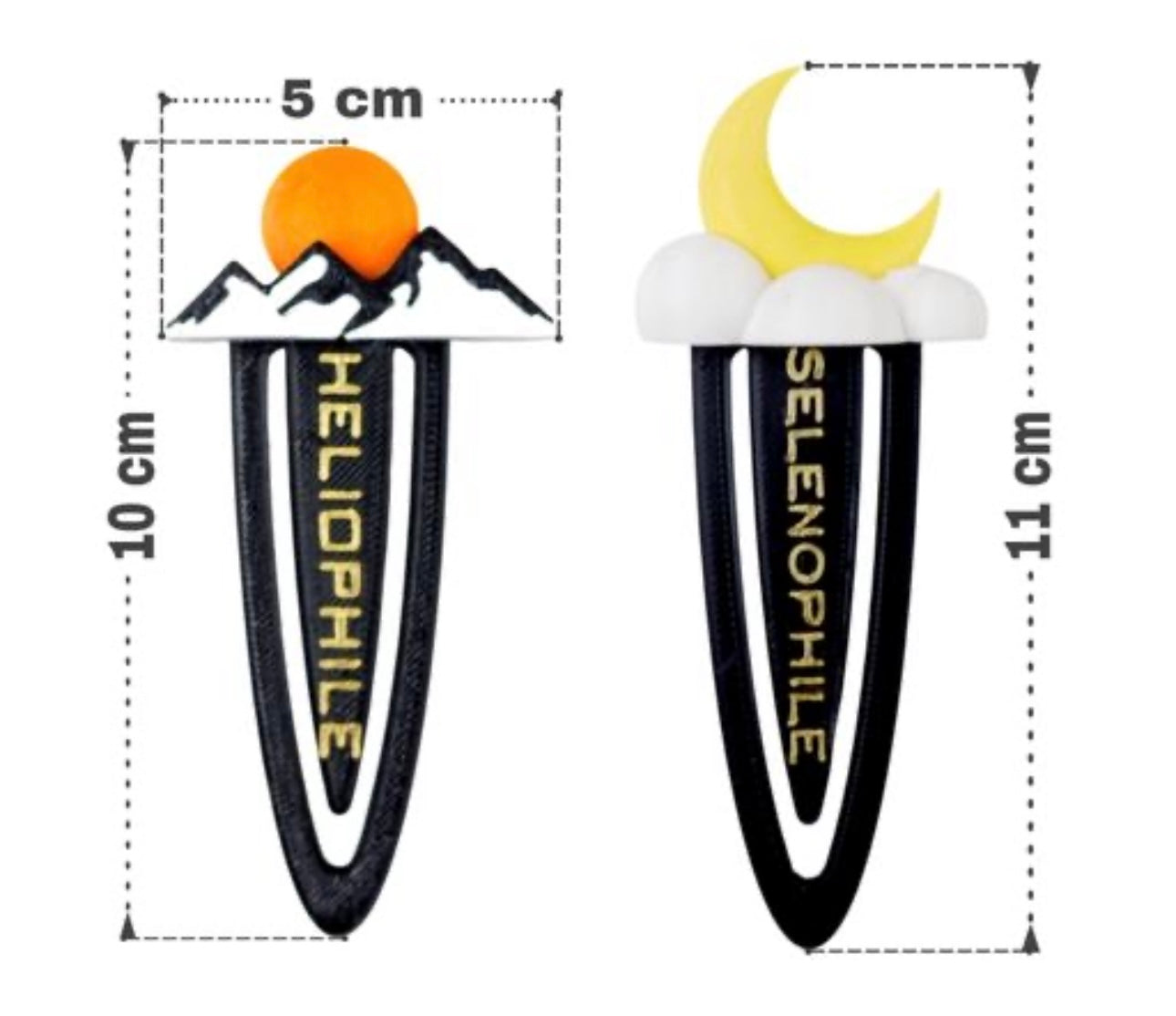 Sun & Moon Unique Bookmarks - Set of 2