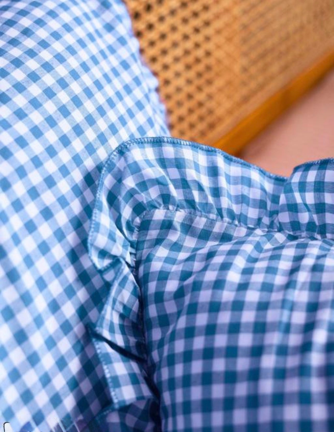 Elegant Blue Plaid Pillow Covers - Set of 2 (Size - 27x17”)