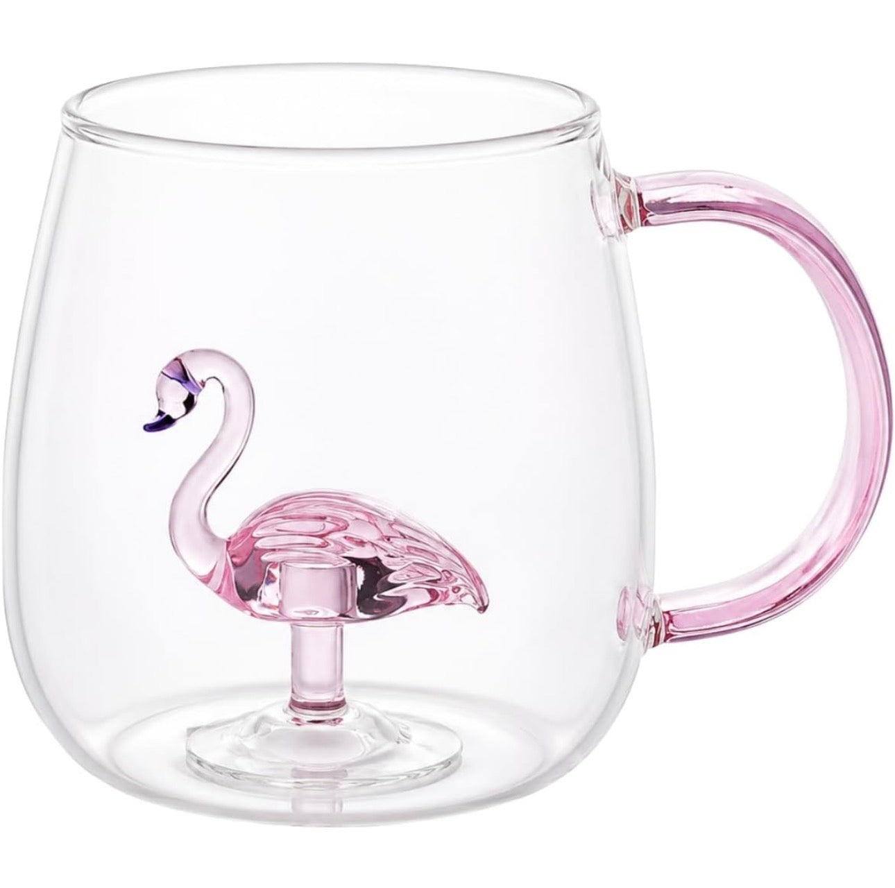 Transparent 3D Crystal Flamingo Mug