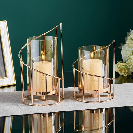 Metal Elegant Gold Candle Holder