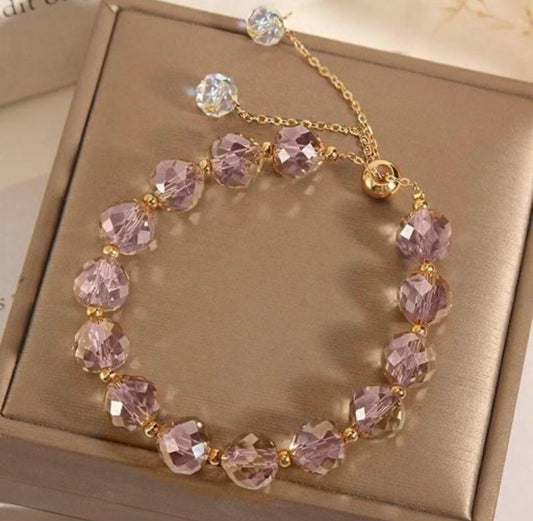 Handmade Pink Beads Bracelet