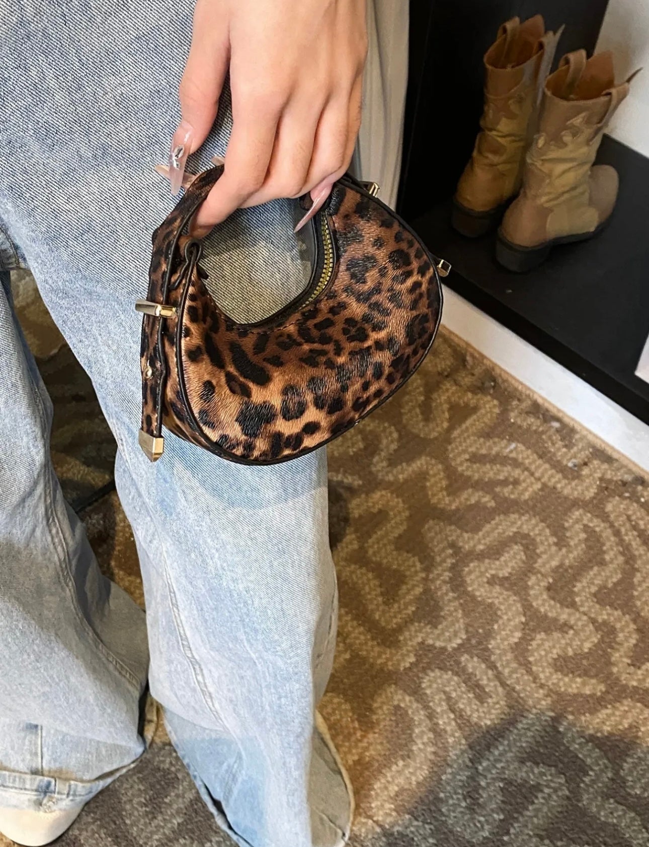 Exclusive Leopard Print Mini Handbag