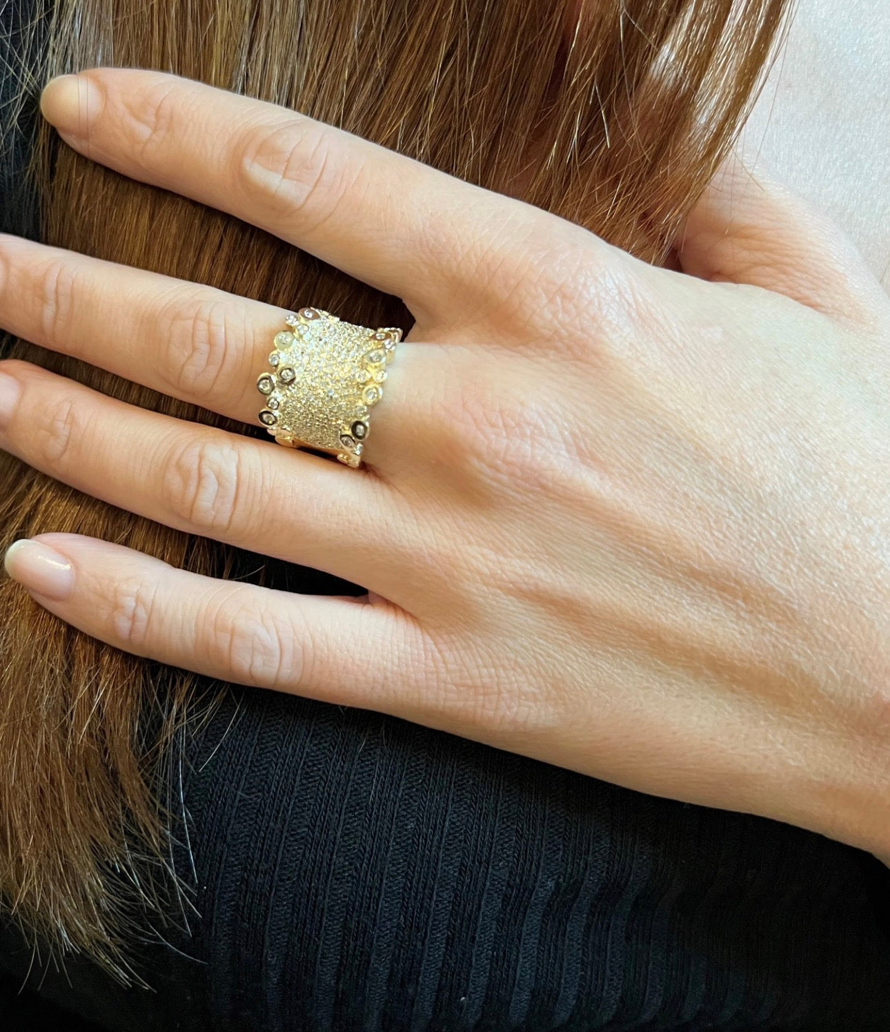 Statement Gold Plated Band Ring