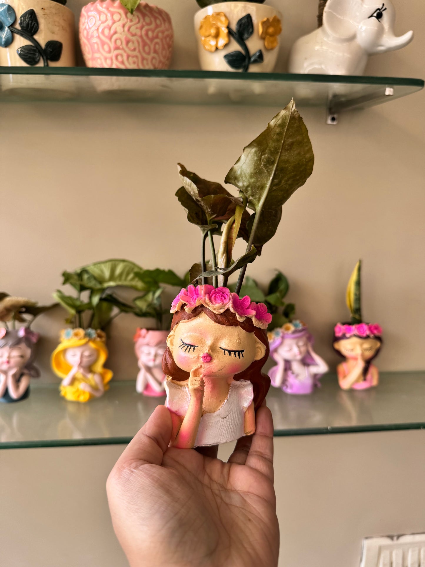 Cute Girl Fairies Planter / Multipurpose Brush Holder / Pencil Holder