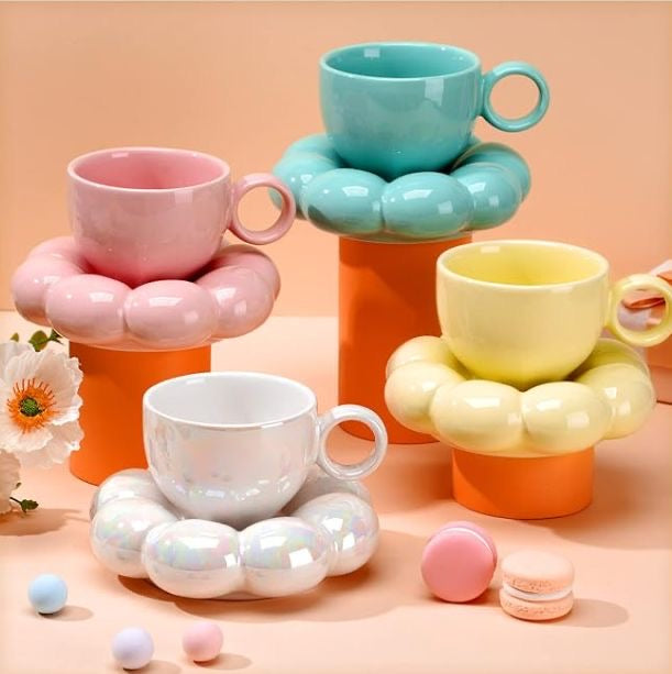 Bubble Mug & Saucer Set