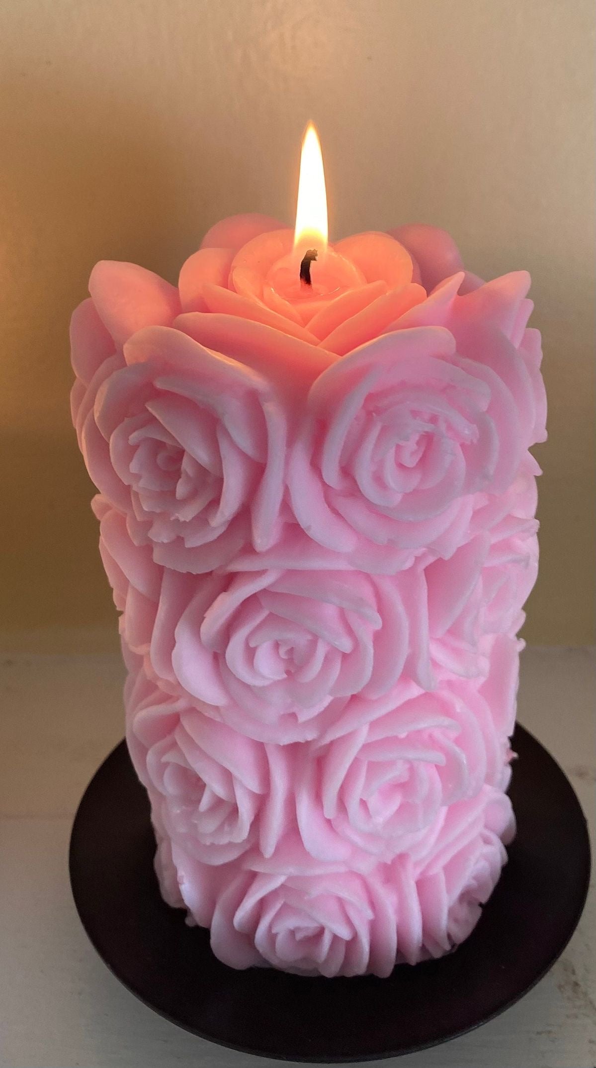 Rose Pillar Candle