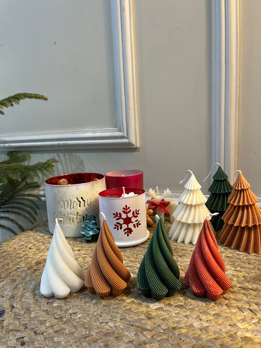 Large Spiral Christmas Tree Candle