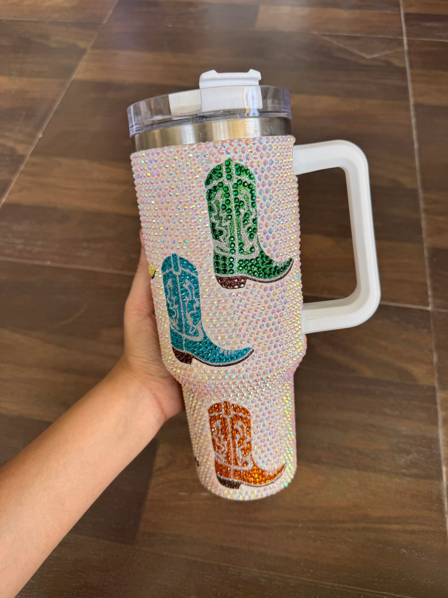 Aesthetic Rhinestones Studded Tumbler