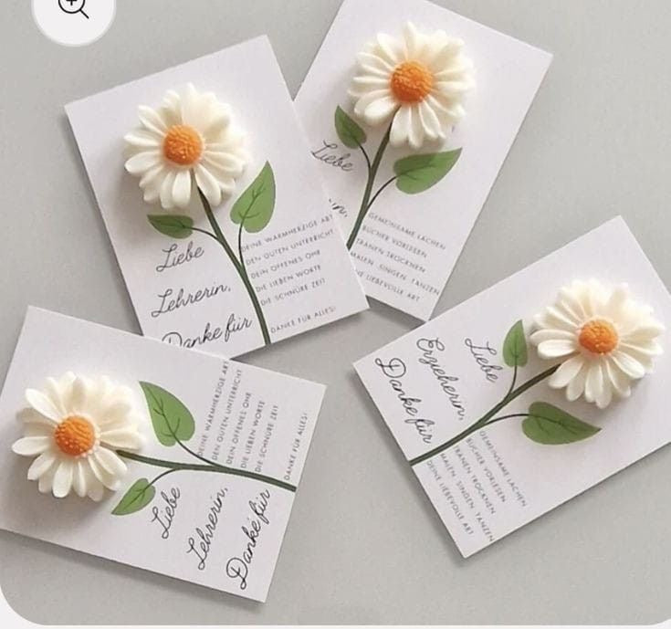 Daisy Candles Card for Return Gifts