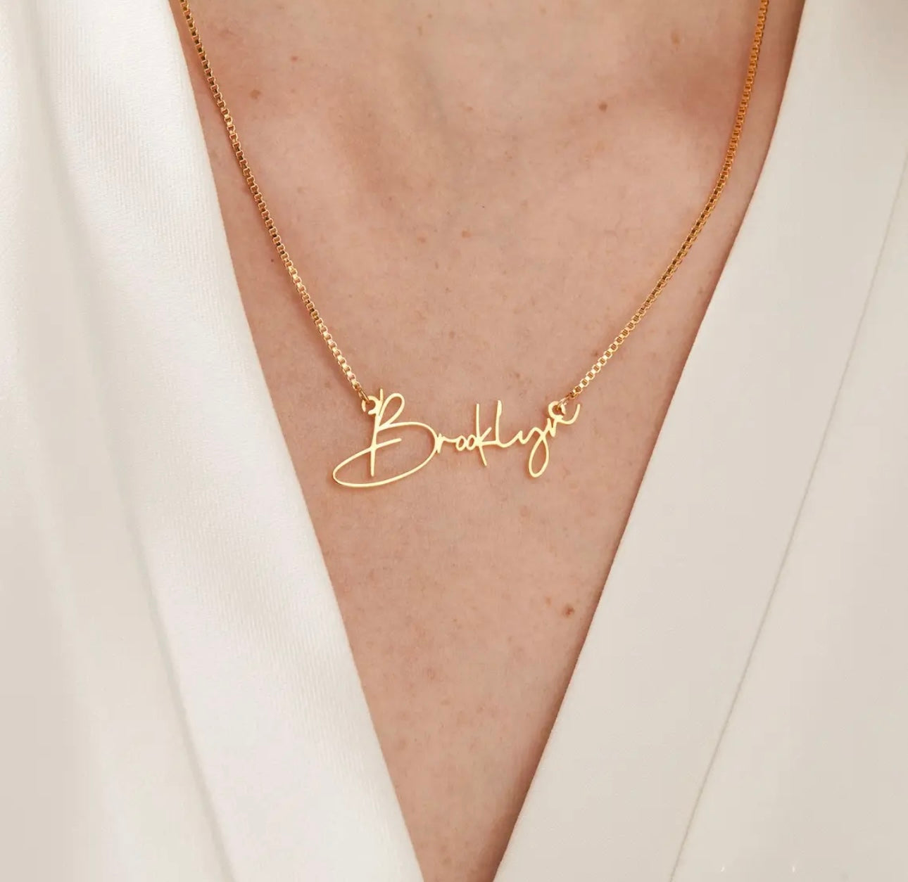 Name Personalised 18K Gold Plated Anti-Tarnish Pendant