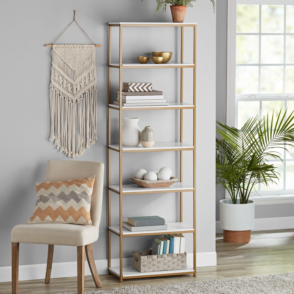 Luxe Gold Standing Display Shelf