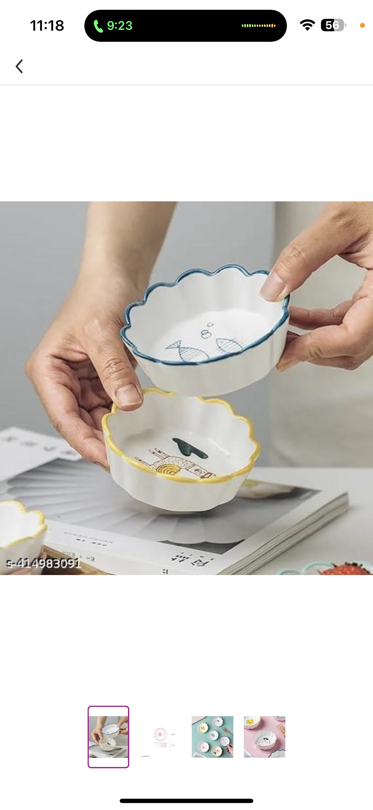 Cute Cartoon Ceramic Snack Bowls