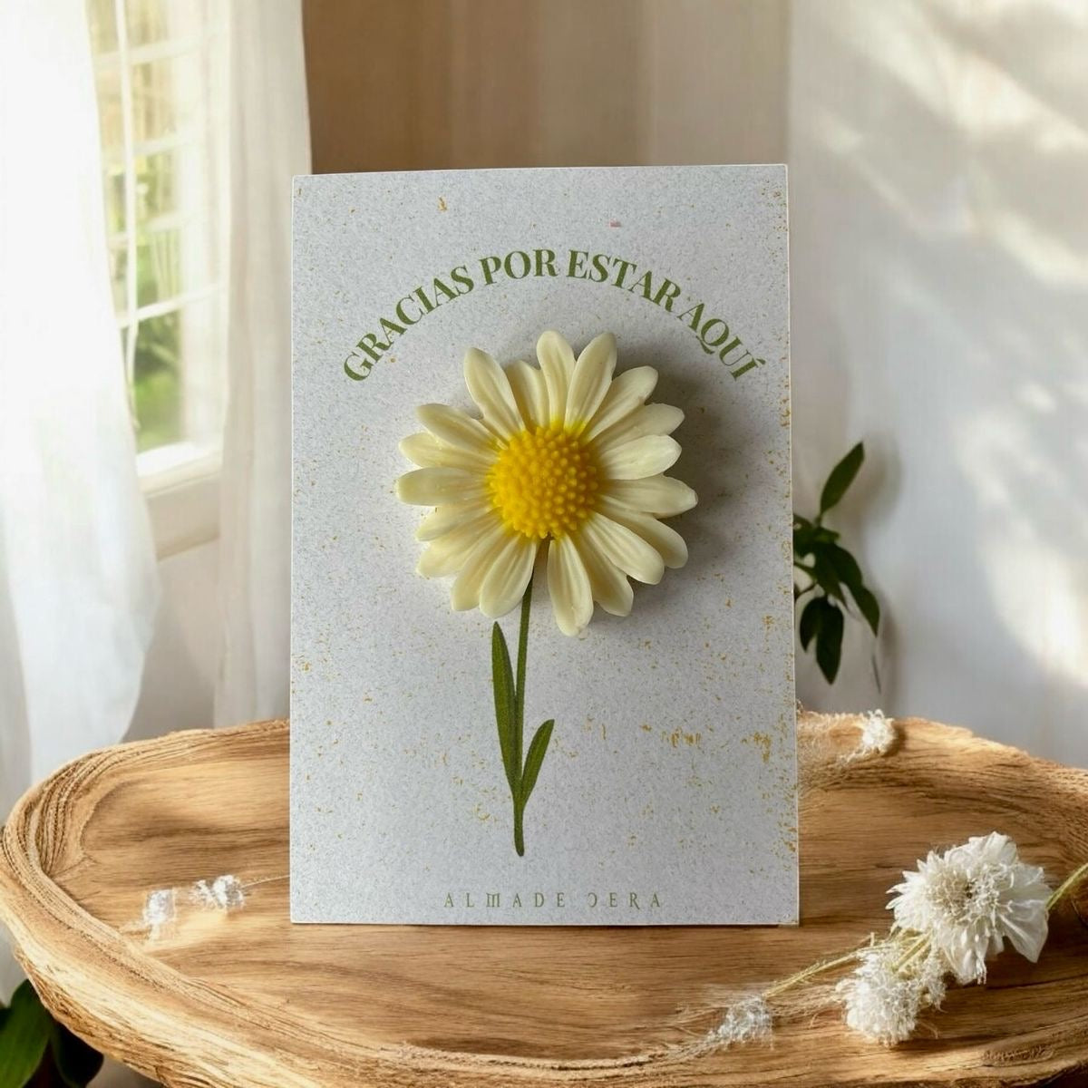Daisy Candles Card for Return Gifts
