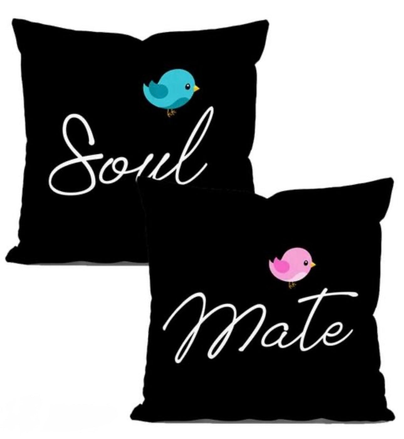 Soul Mate Print Pillows Set of 2