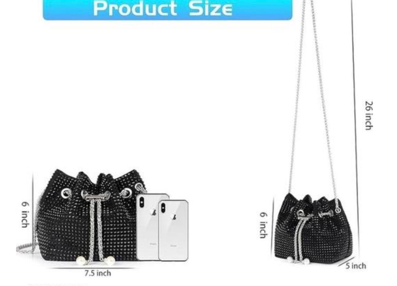 Studded Rhinestone Detail Party Potli Sling Bag