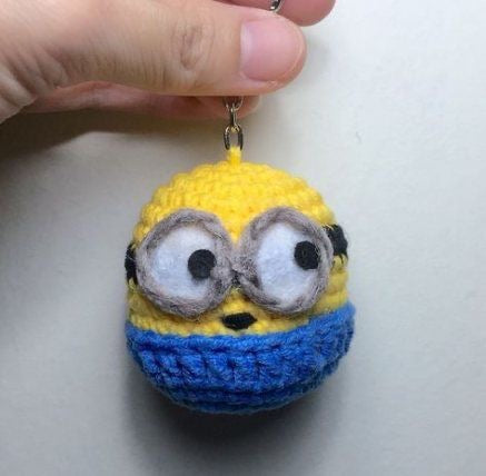 Adorable Minion Crochet Keychain