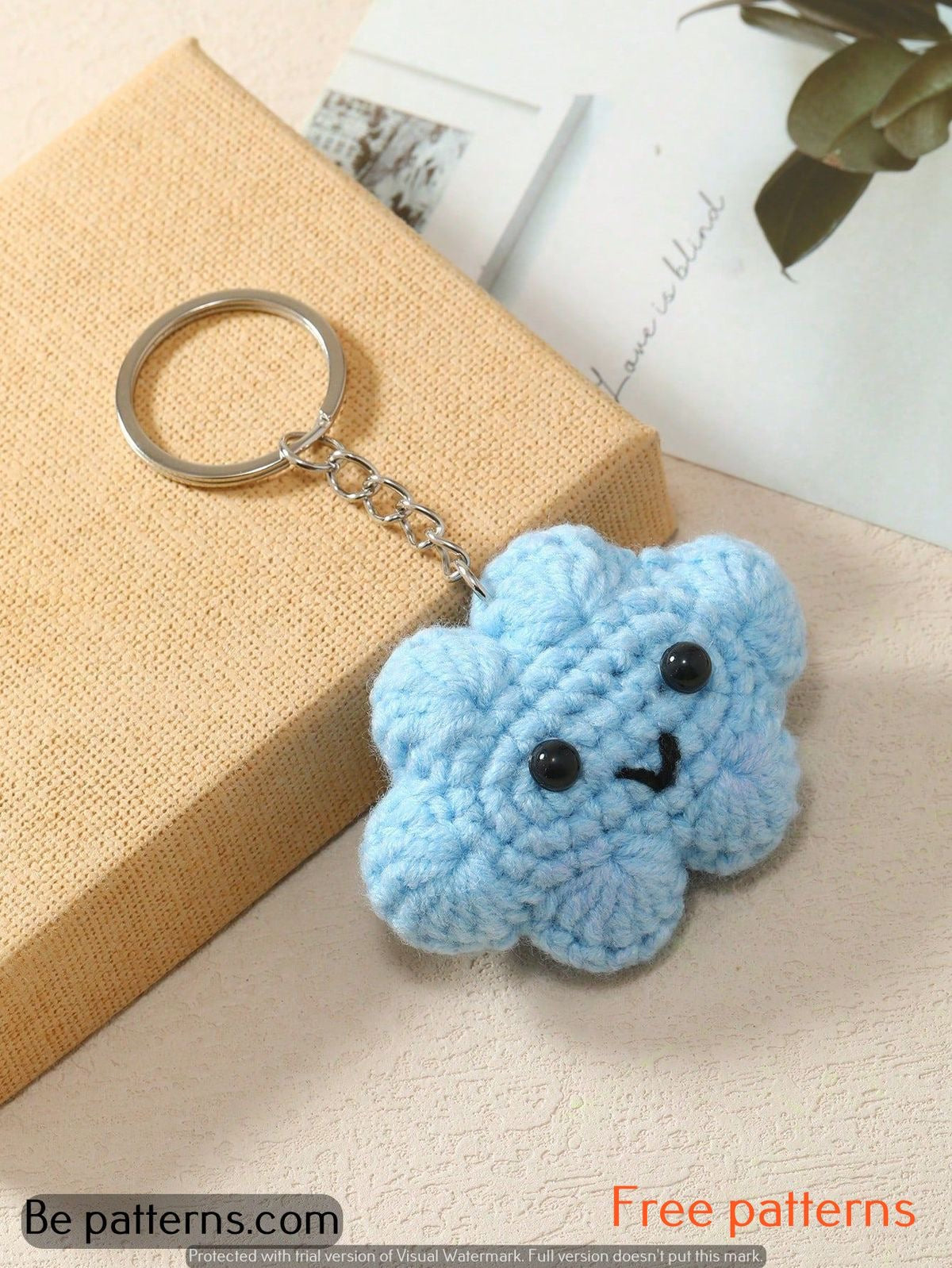 Adorable Cloud Crochet Keychain