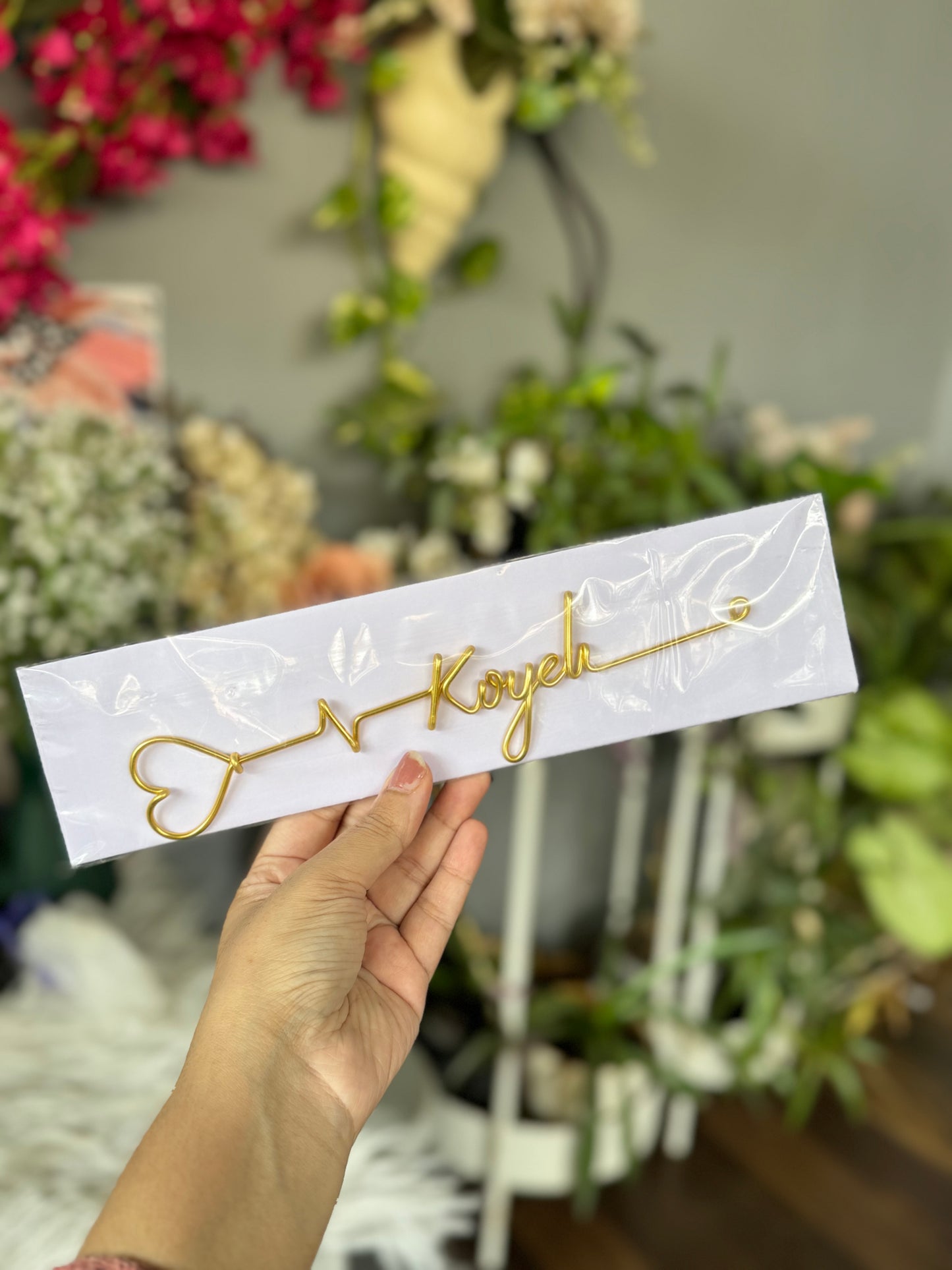 Customised Gold Metal Bookmarks with Name