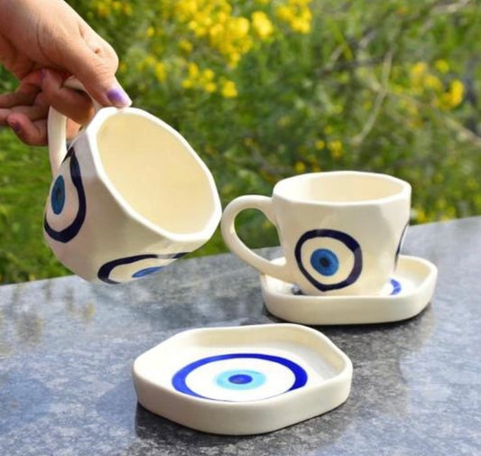 Evil Eye Cup & Saucer Set