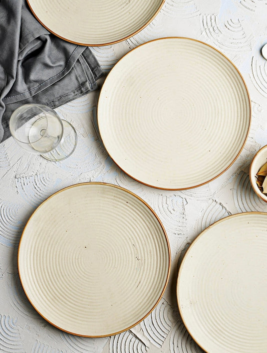 Handcrafted Stoneware Ceramic Large Dinner Plates - Set of 2