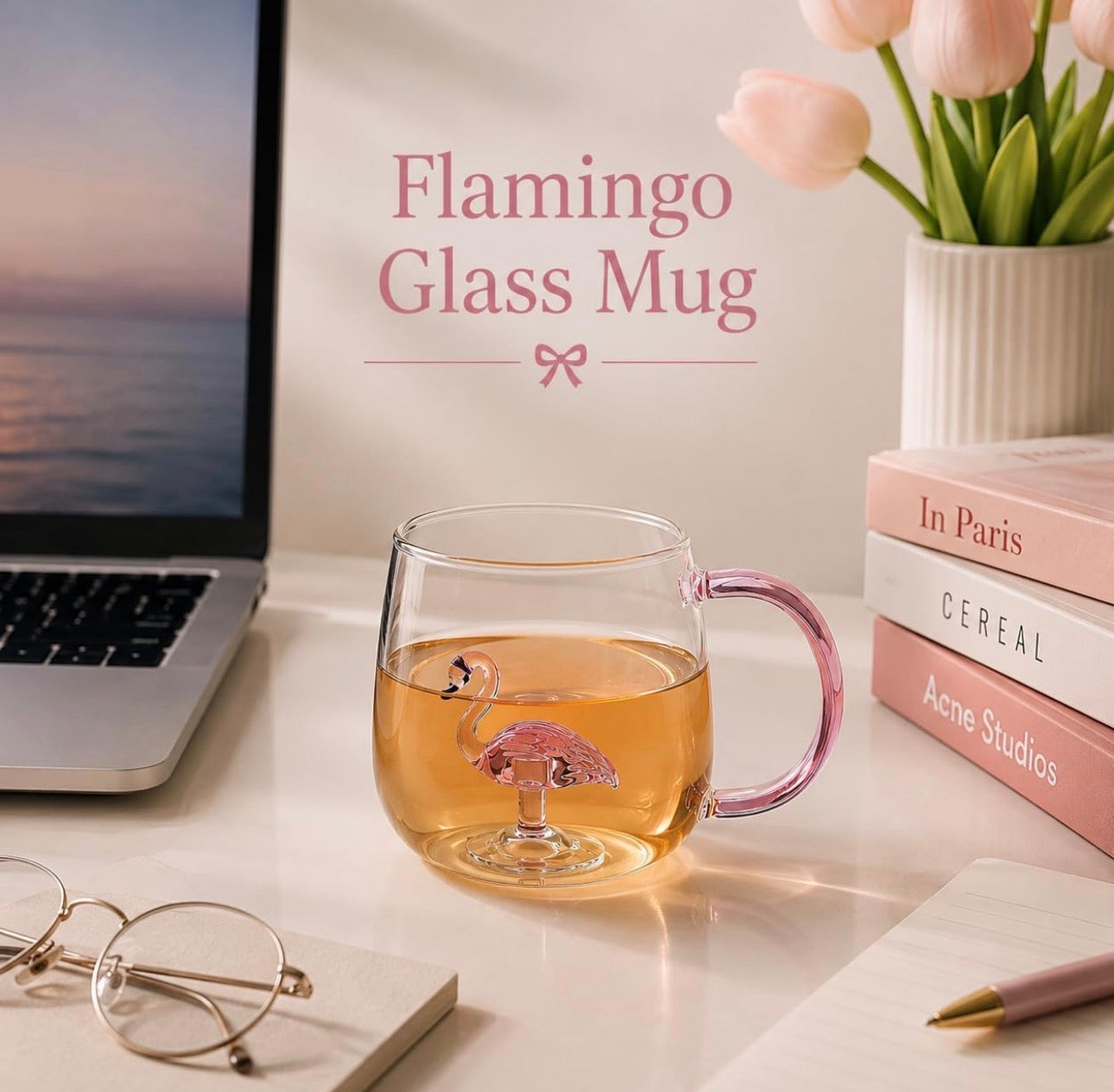 Transparent 3D Crystal Flamingo Mug