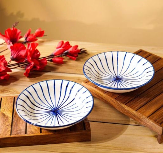 Premium Ceramic Serving Bowls - Set of 2