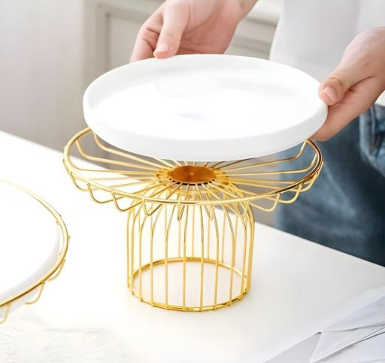 1-Tier Ceramic Plate Dessert / Cake Stand