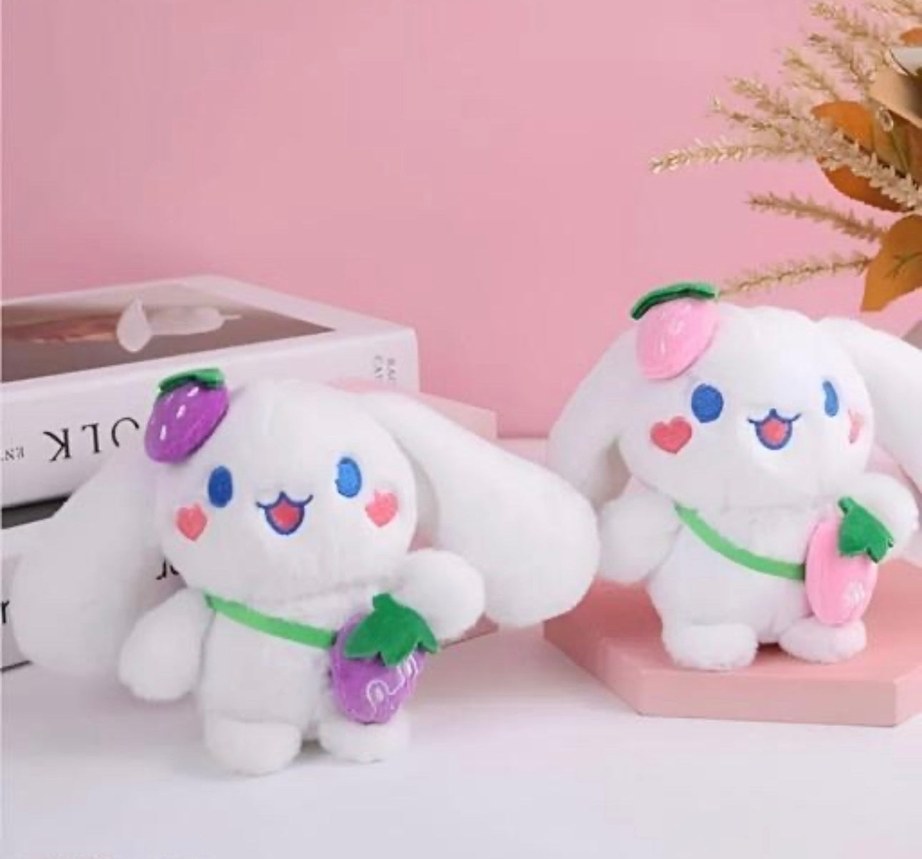 Cute Cinnamoroll Strawberry Plush Keychain