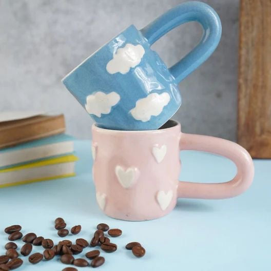 Elegant Cloud Mug with Large Handle