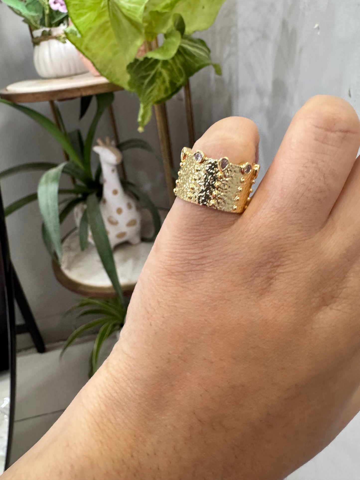 Statement Gold Plated Band Ring