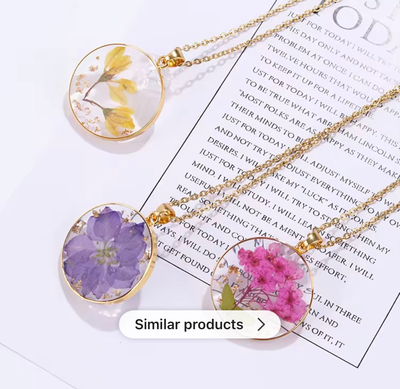 Real Delphinium Consolida Purple Larkspur Flower Pendant