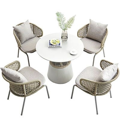 Outdoor Patio Furniture set | 4 Chairs and 1 Round Table