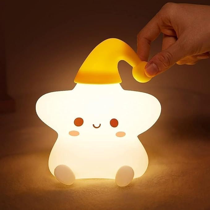 Cute Star Touch Sensor Silicon LED Night Light - Rechargeable