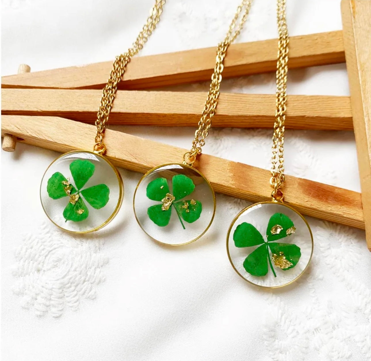 Rare 4 Leaf Clover Pendant