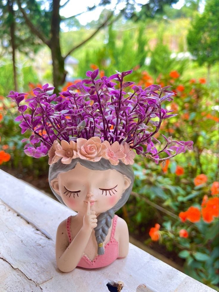 Cute Girl Fairies Planter / Multipurpose Brush Holder / Pencil Holder