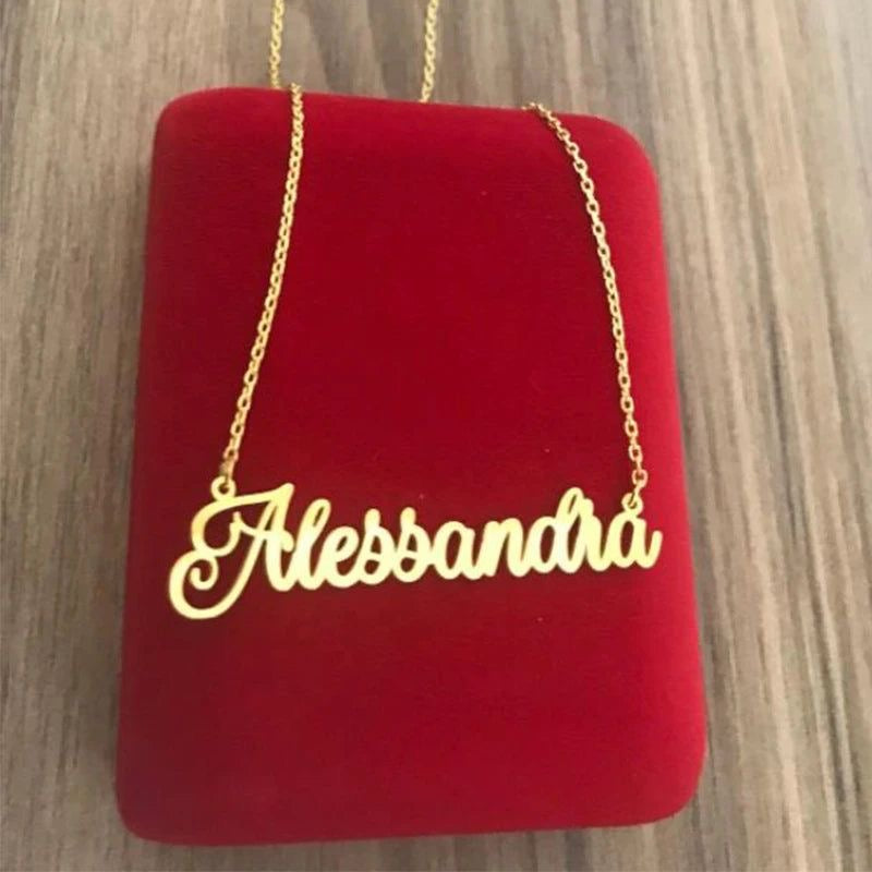 Personalised Name Pendant | 18K Gold Plated | Anti-Tarnish