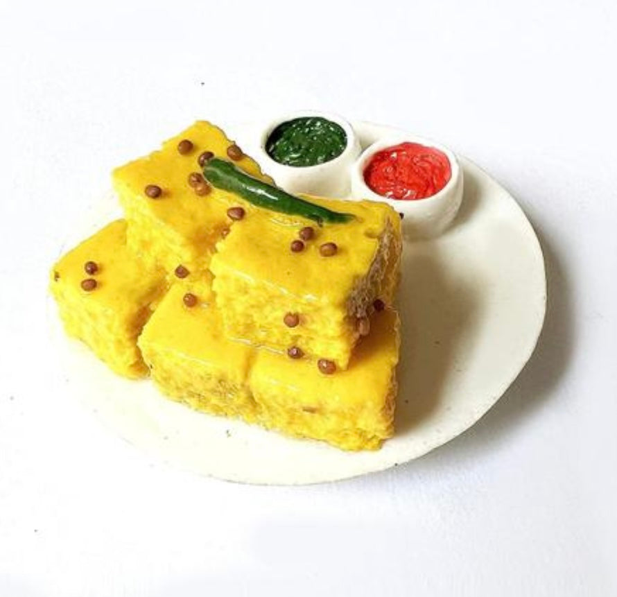 Dhokla Miniature Fridge Magnet