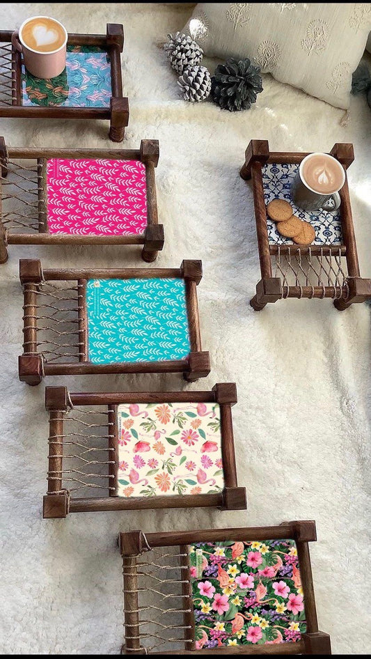 Wooden Khatiya/Cot Platter cum Serving Tray