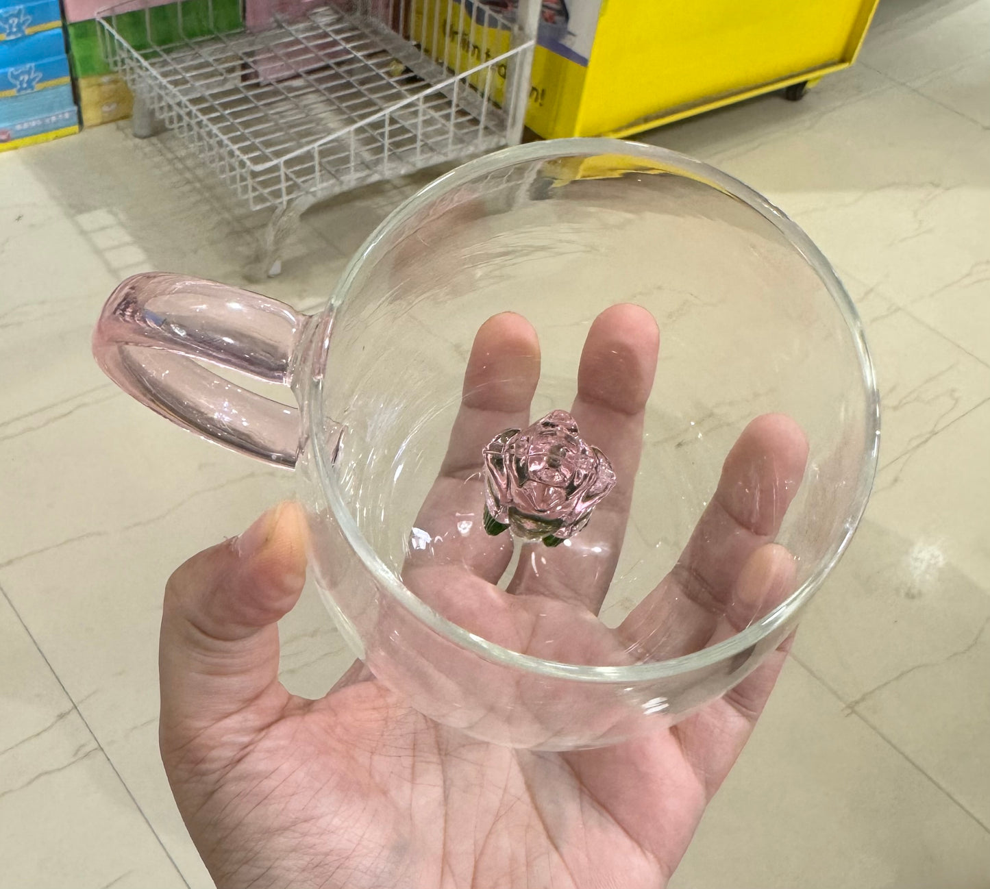 Aesthetic 3D Crystal Rose Inside Mug