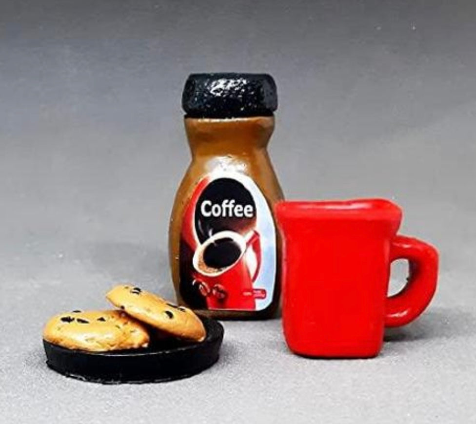 Coffee Cookie & Mug Combo Miniature Fridge Magnet