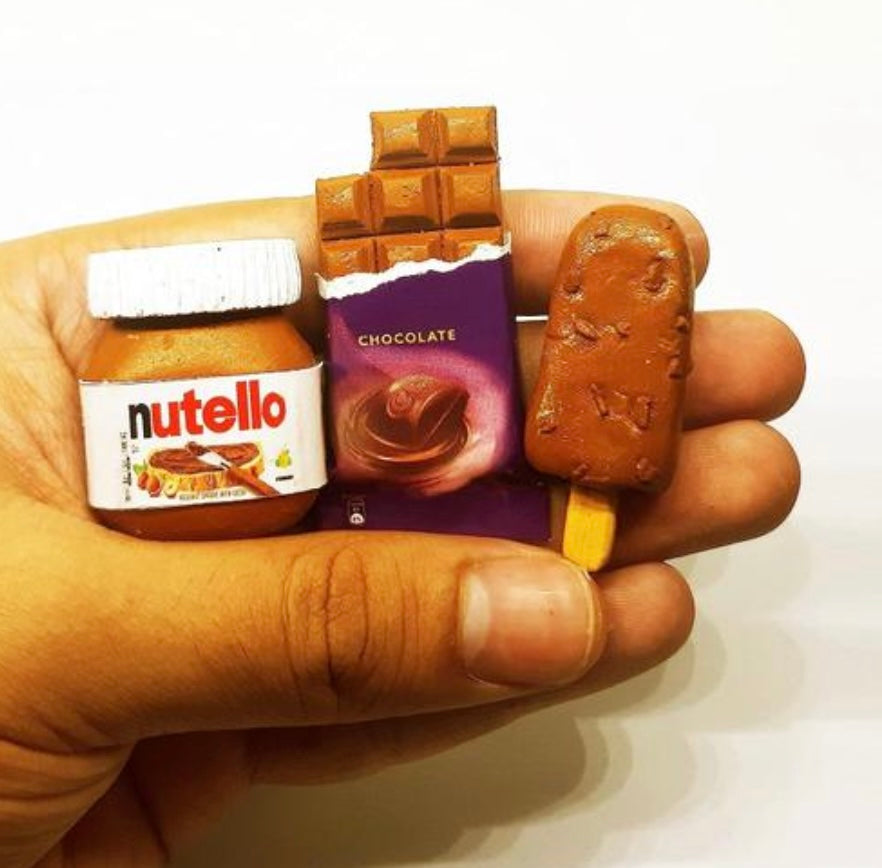 Nutella Chocolate Ice cream Set Miniature Fridge Magnet