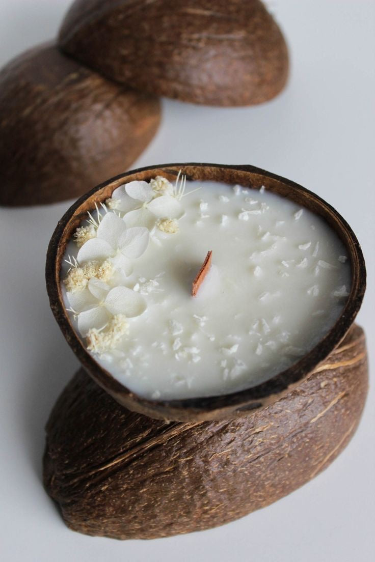 Premium Vintage Coconut Shell Candles