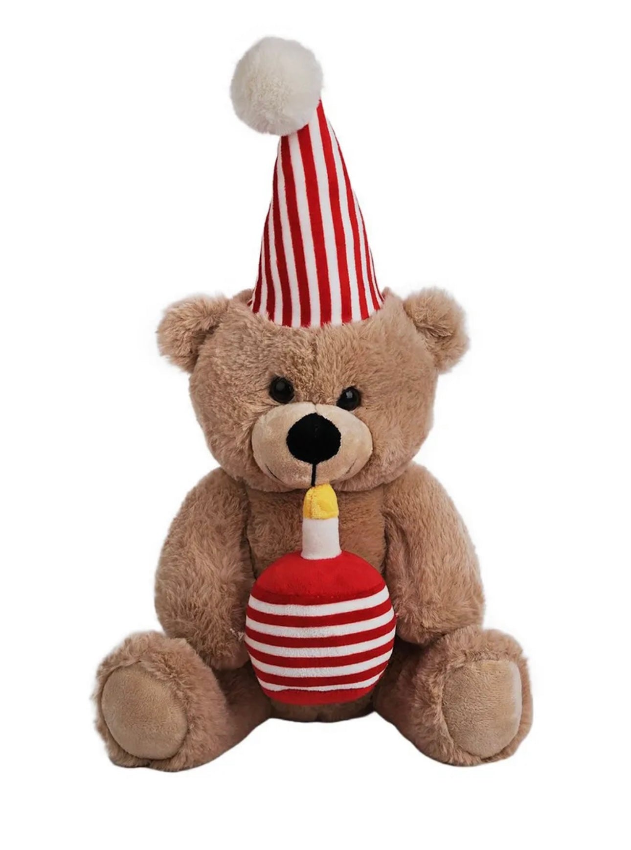 Happy Birthday Teddy Bear With Cake & Hat